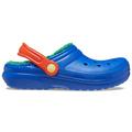 Blue Bolt / Multi - Crocs - Kid's Classic Lined Clog