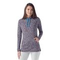 Purple Iris Retro Line - Smartwool - Women's Thermal Merino Drape Neck Hoodie