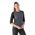 Black-Charcoal - Smartwool - Women's Ultralite Mountain Bike 3/4 Sleeve Tee