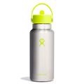 Stainless Lime - Hydro Flask - 32 oz Wide Mouth with Flex Straw Cap