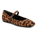 Tan Leopard Print Suede - Vionic - Women's Alameda Mary Jane Flat