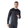 Charcoal Heather/Black - Smartwool - Men's Classic Thermal Merino Base Layer Colorblock Crew