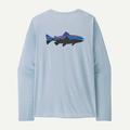 Fleck Blue - Patagonia - Men's L/S Cap Cool Daily Graphic Shirt - Waters