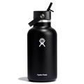 Black - Hydro Flask - 64 oz Wide Mouth with Flex Straw Cap