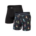 Swizzles & Straws/Black - Saxx - Men's Daytripper (2 Pack) Boxer Briefs