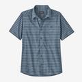 Boardwalk Stripe: Utility Blue - Patagonia - Men's Go To Shirt