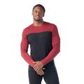 Black-Currant - Smartwool - Men's Classic Thermal Merino Base Layer Colorblock Crew