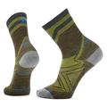 Military Olive - Smartwool - Run Zero Cushion Mid Crew Pattern Socks