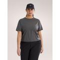 Black Heather / Graph - Arc'teryx - Taema Crop Logo T-Shirt Women's