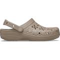 Taupe - Crocs - Classic Floral Cut-Out Clog