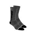 Charcoal Heather - 100percent Brand - Rythym Merino Wool Performance Socks