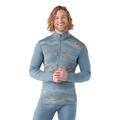 Pewter Mtn Scape - Smartwool - Men's Classic Thermal Merino Base Layer 1/4 Zip