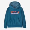 Boardshort Logo: Wavy Blue - Patagonia - Kid's LW Graphic Hoody Sweatshirt