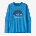 Ridge Rise Moonlight: Vessel Blue X-Dye - Patagonia - Women's L/S Cap Cool Daily Graphic Shirt