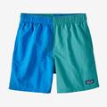 Harlequin: Subtidal Blue - Patagonia - Kid's Baggies Shorts 5 in. - Lined