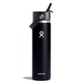 Black - Hydro Flask - 24 oz Wide Flex Straw Cap