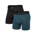 Storm/Black - Saxx - Men's Daytripper (2 Pack) Boxer Briefs
