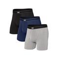 Black/Grey/Navy - Saxx - Men's Daytripper (3 Pack) Gift Box Boxer Briefs