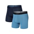 Maritime/Slate - Saxx - Men's Quest Quick-Dry Mesh (2 Pack) Boxer Briefs