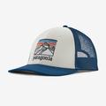 White w/Lagom Blue - Patagonia - Line Logo Ridge LoPro Trucker Hat