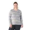 Light Gray Mountain Scape - Smartwool - Women's Classic Thermal Merino Base Layer Crew Plus