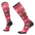 Power Pink - Smartwool - Women's Ski Paths Crossed Print Over The Calf Socks