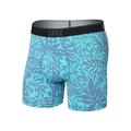 Surf Flowers-Turquoise - Saxx - Men's Quest Quick-Dry Mesh Open Fly Boxer Briefs