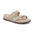Oatmeal Leather - Vionic - Women's Carmela Strappy Slide Sandal