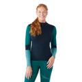 Deep Navy - Smartwool - Women's Intraknit Thermal Merino Base Layer Colorblock 1/4 Zip