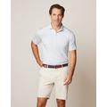 White - Johnnie-O - Men's Michael Striped Jersey Performance Polo