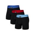 Silver Lake/Cherry/Sport Blue Waistband - Saxx - Men's Daytripper (3 Pack) Gift Box Boxer Briefs