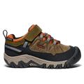 Dark Olive/Gold Flame - Keen - Little Kids' Targhee IV Waterproof Hiking Shoe