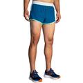 Dk Ocean/Grey Skies/Neo Green - Brooks Running - Men's Sherpa 3" Split Short