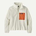 Birch White w/Rock Melon - Patagonia - Women's Microdini 1/2 Zip P/O