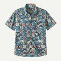Swallowtail Geo: Still Blue - Patagonia - Men's Go To Shirt