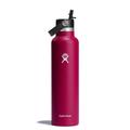 One Color - Hydro Flask - 24 oz Standard Mouth w/ Flex Straw Cap - Snapper
