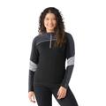 Black-Charcoal Heather - Smartwool - Women's Classic Thermal Merino Base Layer Colorblock 1/4 Zip