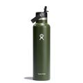 Olive - Hydro Flask - 24 oz Standard Mouth with Flex Straw Cap