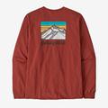 Burnished Red - Patagonia - Men's L/S Line Logo Ridge Responsibili-Tee