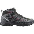 Peat / Quiet Shade / Biking Red - Salomon - Men's X Ultra Pioneer Mid ClimaWaterproof