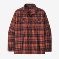 Ice Caps: Burl Red - Patagonia - Men's L/S Organic Cotton MW Fjord Flannel Shirt