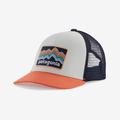 Ridge Rise Stripe: Coho Coral - Patagonia - Kid's Trucker Hat