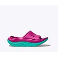 Fuchsia/Electric Aqua - HOKA - Youth Ora Recovery Slide 3