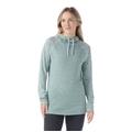 Arctic Green Digi Snow - Smartwool - Women's Thermal Merino Drape Neck Hoodie