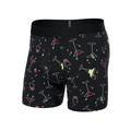 Atomic Happy Hour-Black - Saxx - Men's DropTemp Cooling Cotton Boxer Briefs