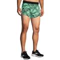 Neo Green Starting Line Print - Brooks Running - Men's Sherpa 3" Split Short