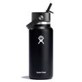 Black - Hydro Flask - 32 oz Wide Flex Straw Cap