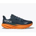 Stormy Skies/Orange Zest - HOKA - Men's Clifton 9 GTX