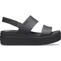 Black / Black - Crocs - Women's Brooklyn Low Wedge