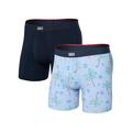 Palmtastic/Navy - Saxx - Men's Vibe Xtra (2 Pack)